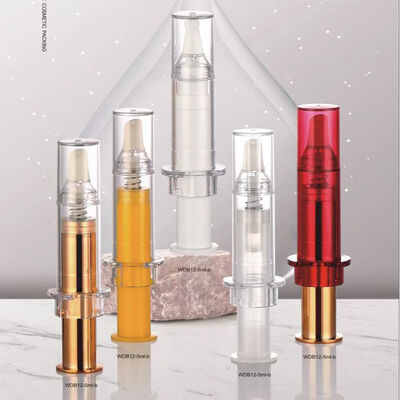 Хорошая цена 10ml Custom Color Leak Proof Airless Syringe Bottle for Eye Serum Face Cream Cosmetic Packaging онлайн